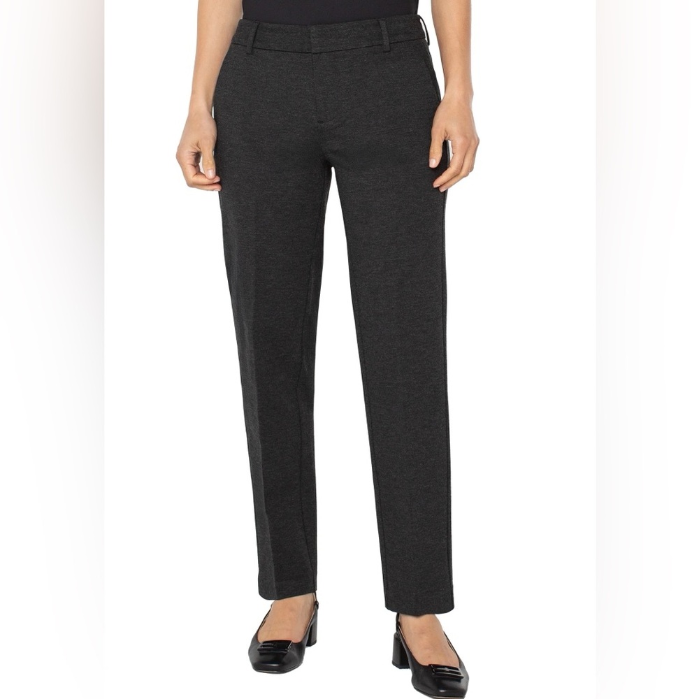 Liverpool Los Angeles Kelsey Ponte Knit Trouser Pants - Charcoal Gray Size 14W
